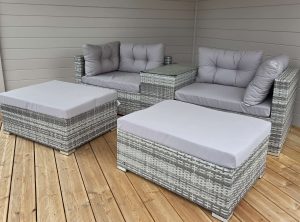 5 PIECE RATTAN LOUNGE SET